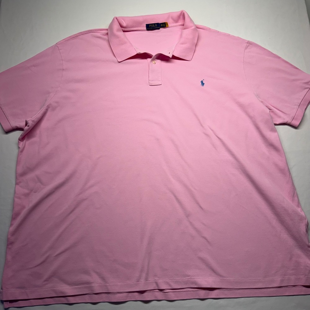 Polo Ralph Lauren Polo Shirt 6XB Pink Mens Big Tall Cotton Pique Classic Pony